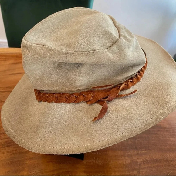 Pakflat Australian Bush Hat Handcrafted  Genuine Suede Leather - Picture 14 of 14